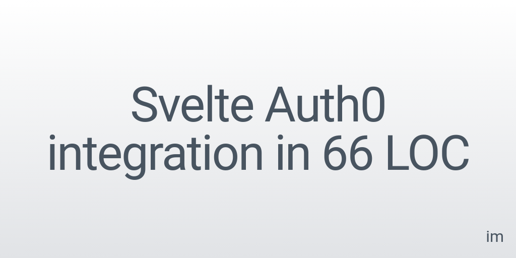 Free Course: Add a Login to Your Svelte Site With Auth0 from Learn With  Jason